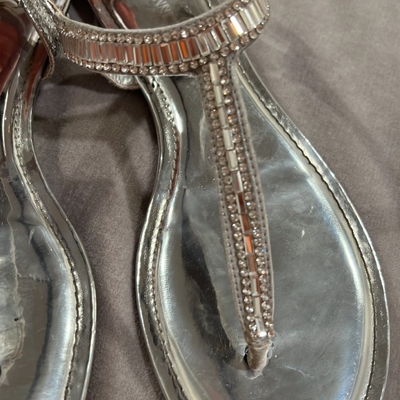 Gianni Bini silver crystal sandals - Picture 2 of 4